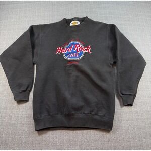 Vintage Hard Rock Cafe Save The Planet Dallas Sweatshirt Mens Small Black Cotton